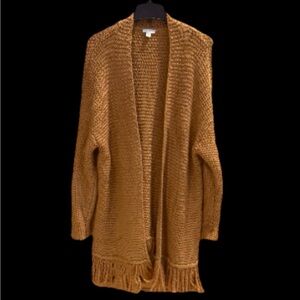 J. Jill Chunky Long Cardigan Sweater Open Front Petite Large